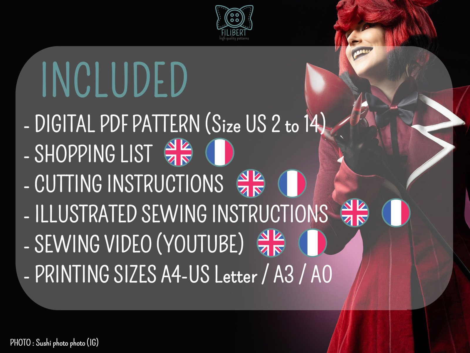 RADIO DEMON cosplay PDF pattern – Image 4