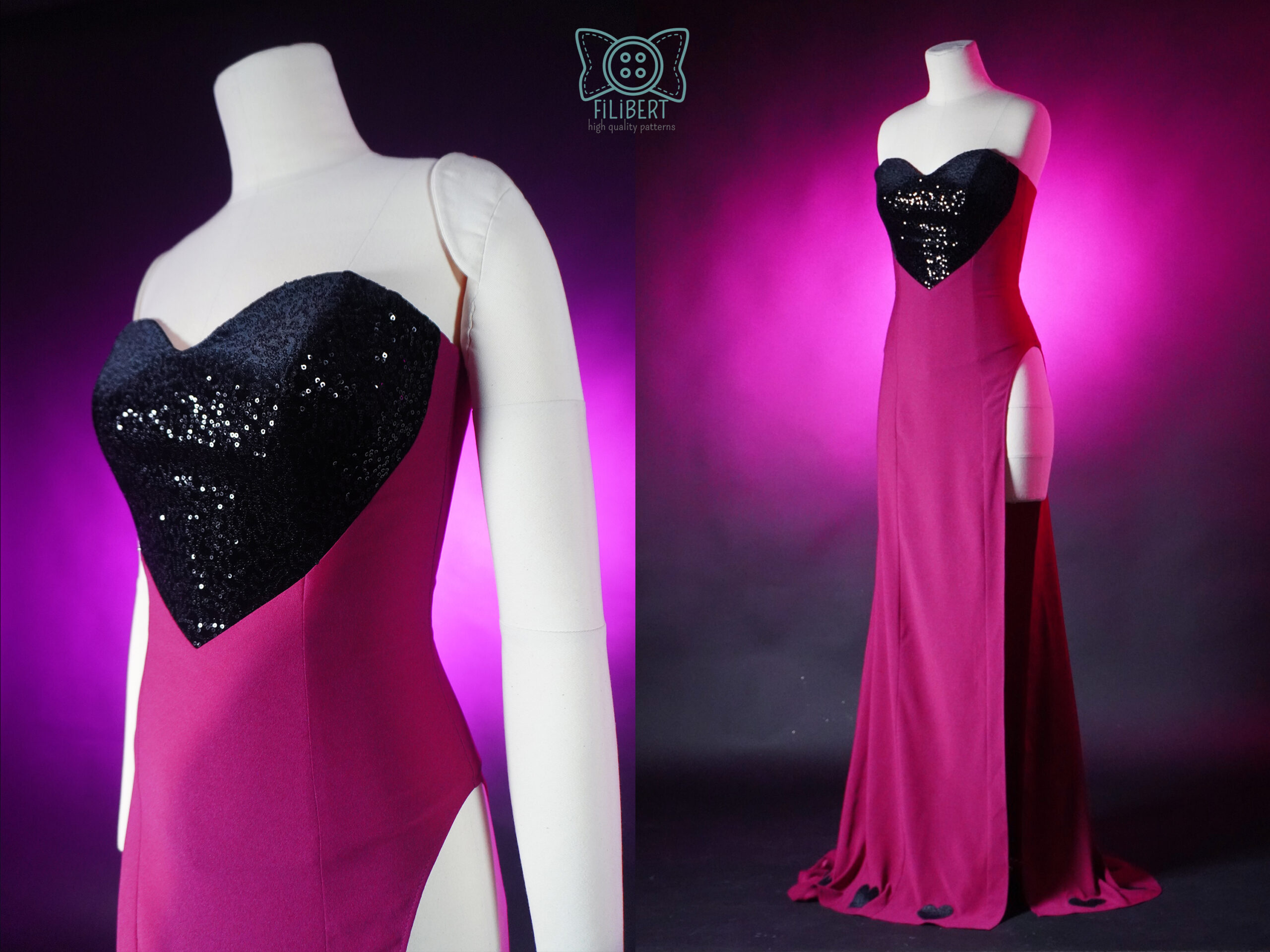 ANGEL DUST DRAG DRESS inspired from Hazbin Hotel PDF PATTERN – Image 2