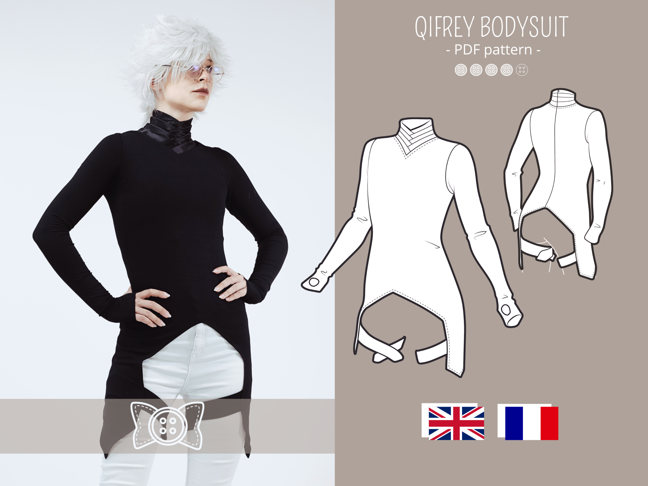 QIFREY Bodysuit PDF PATTERN Cosplay