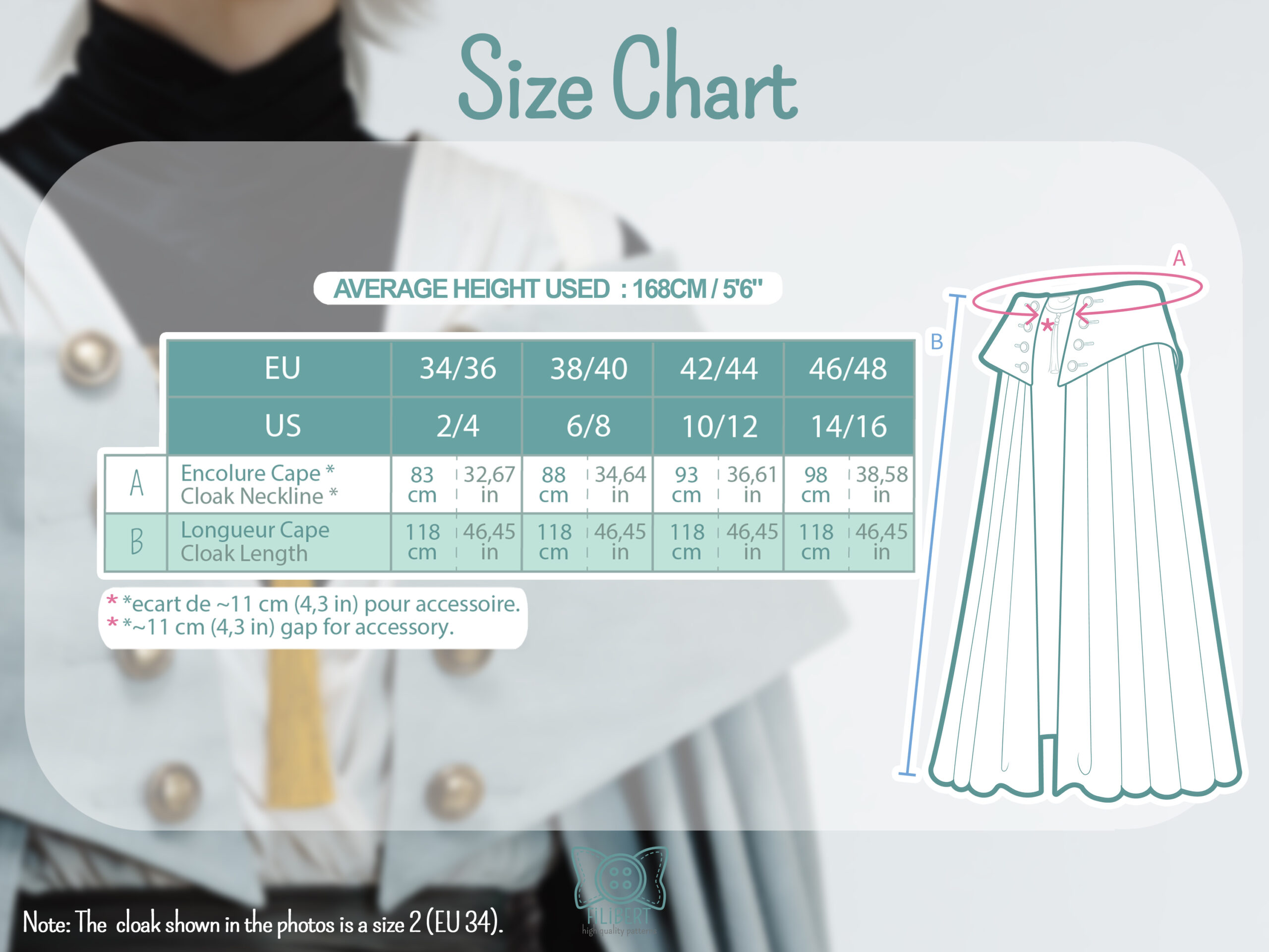 QIFREY CLOAK PDF pattern - Wizard cloak – Image 6